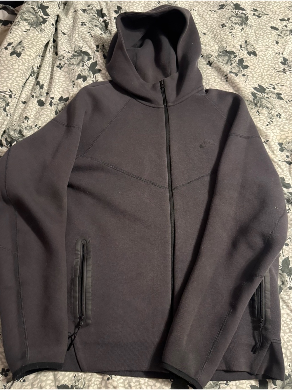Nike Black Jacket with Red Logo Patch